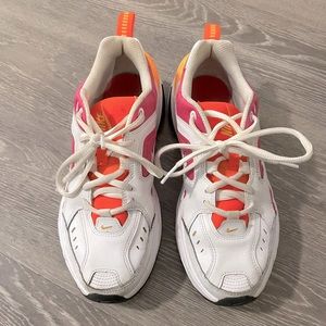 Nike M2K Tenno Orange and Pink Sneakers